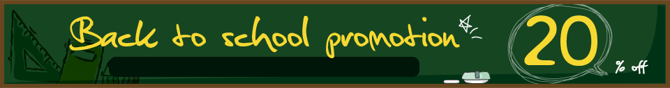 Back to school promotion 20% off